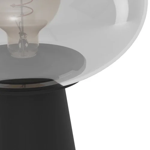 Настольная лампа Madonnina 900946 Eglo прозрачная 1 лампа, основание чёрное металл в стиле современный  фото 3